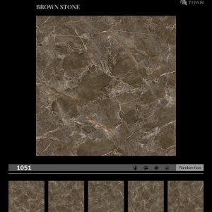 Gạch ốp lát 100x100 cm Catalan vân đá nâu 1051