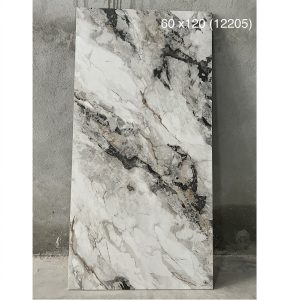 Gạch nhập khẩu Ấn Độ 60x120cm vân khói nâu vàng đen 12205