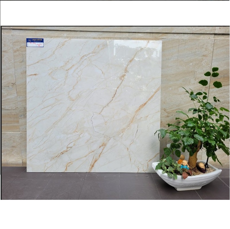 Gạch nhập khẩu Ấn Độ 80x80cm vân đá vàng vàng Pulse Glossy 2 Gạch nhập khẩu Ấn Độ 80x80cm vân đá vàng vàng Pulse Glossy 1