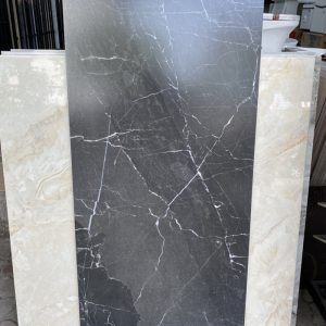 Gạch ốp lát Trung Quốc vân đá ghi xám chớp trắng HM12873