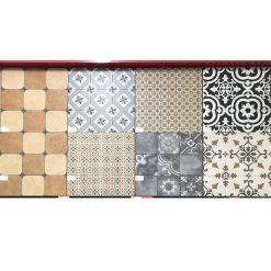Gạch bông 20×20 cm trang trí Royal vàng kem 2218