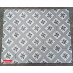Gạch bông 20x20 cm trang trí hoa văn ghi Royal 2203