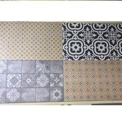 Gạch bông 20×20 cm trang trí Royal vàng kem 2218