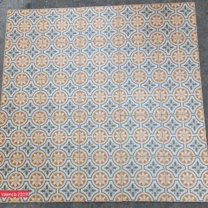 Gạch bông 20x20 cm trang trí hoa vàng xanh Royal 2209
