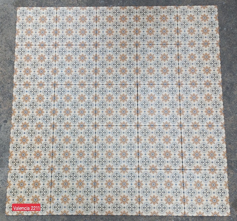 Gạch bông 20x20 cm trang trí hoa văn dị hình vàng Royal 2211 7 Gạch bông trang trí Royal 2211