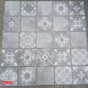 Gạch bông 20x20cm trang trí hoa văn ghi Royal 2214