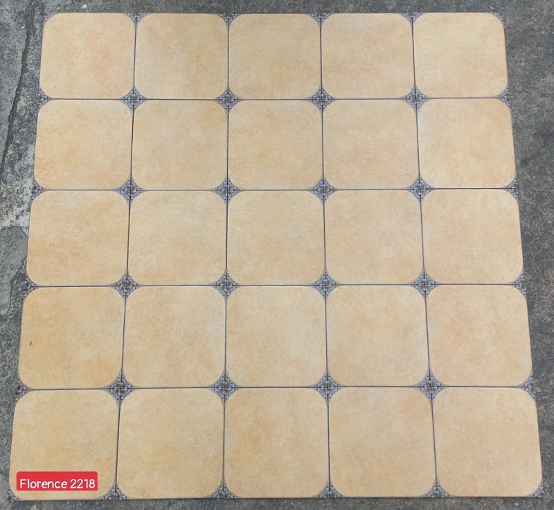 Gạch bông 20x20 cm trang trí Royal vàng kem 2218 9 Gạch bông trang trí Royal 2218