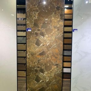 Gạch nhập khẩu Ấn Độ 80x80cm High Glossy ITALY STONE BRONZE