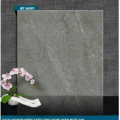 Gạch ốp lát 60×60 màu ghi xanh ánh rêu MT66001