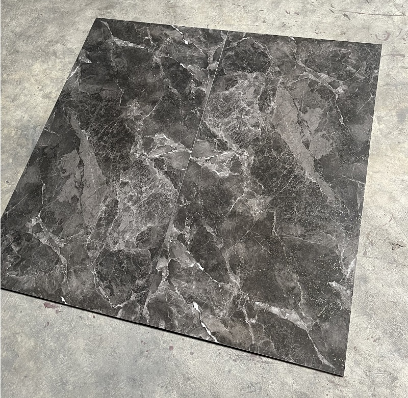 693 Gạch nhập khẩu Ấn Độ 60x120cm vân đá đen trắng 12203