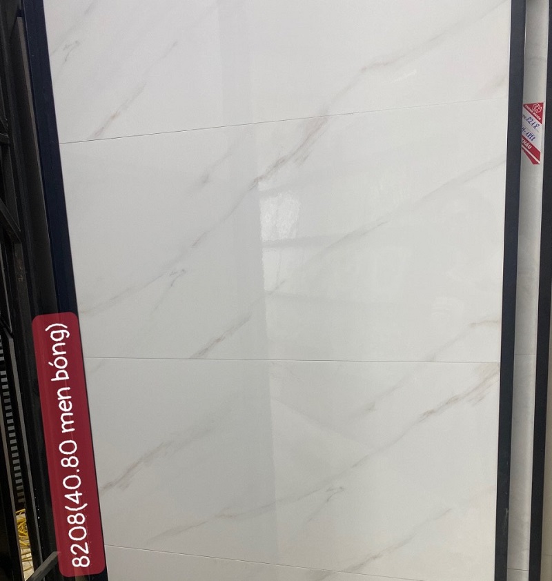 Gạch nhập khẩu Trung Quốc 40x80 trắng khói HM8208