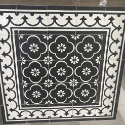 Gạch bông 20×20 cm trang trí đen trắng Trung Quốc 8896
