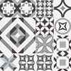 Gạch bông rối 60x60cm trang tri Royal màu ghi xanh 6702