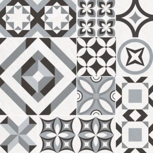 Gạch bông rối 60x60cm trang tri Royal màu ghi xanh 6702