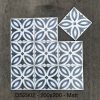 Gạch ốp lát 20x20cm Trung Quốc nền trắng hoa xanh DS2902