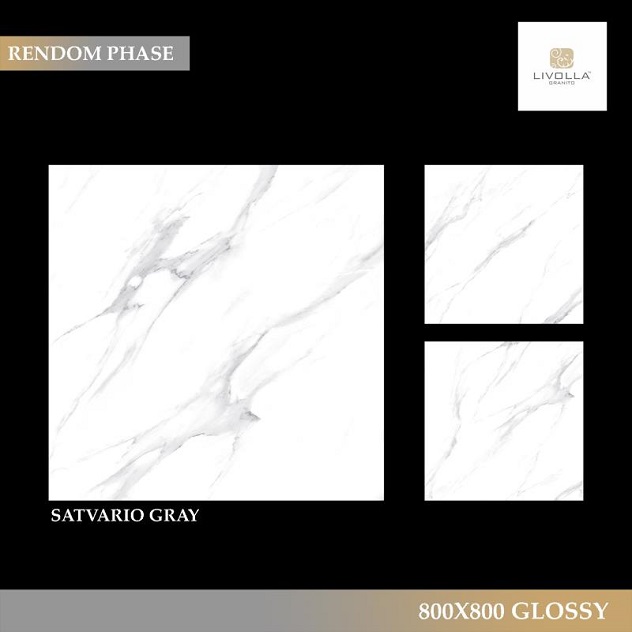 Gach An Do 80x80 SATVARIO GRAY Gạch nhập khẩu Ấn Độ 80x80cm Glossy Satvario Gray