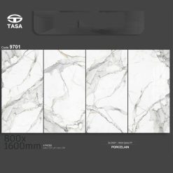 Gạch ốp lát 80x160cm Tasa trắng khói 9701