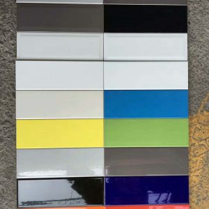 Gạch thẻ trang trí ốp tường 10x30cm màu trắng, ghi, đen, xanh, đỏ, vàng… B1030