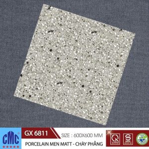 Gạch lát nền giả ganito màu ghi 60×60 CMC GX 6811