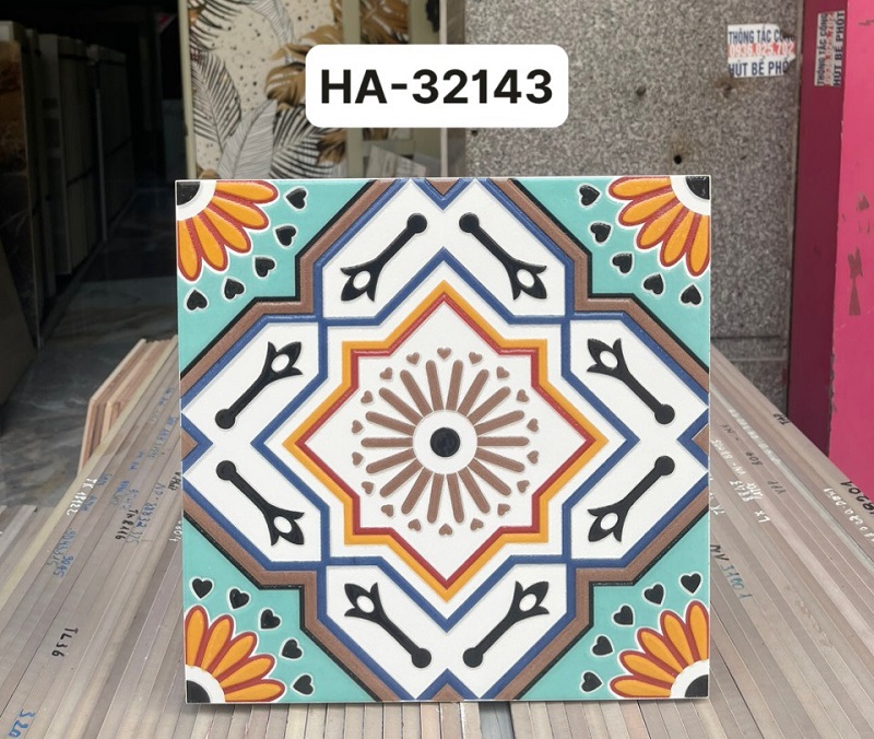 Gạch ốp lát trang trí Trung Quốc hoa giả cổ đa sắc màu HA32143 3 Gạch ốp lát trang trí Trung Quốc hoa giả cổ đa sắc màu HA32143 2