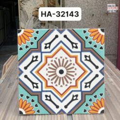 Gạch ốp lát trang trí Trung Quốc hoa giả cổ đa sắc màu HA32143