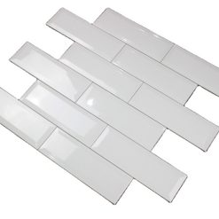 Gạch thẻ ốp tường nhập khẩu vát cạnh trắng KT 75x300mm HM-GNK019