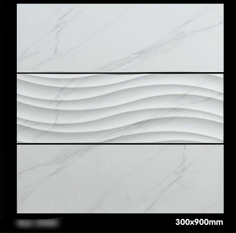 Gạch ốp lát Trung Quốc 30x90cm trắng khói HM39002