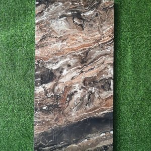Gạch nhập khẩu Ấn Độ 60x120cm vân đá nâu I542