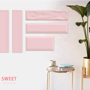 Gạch thẻ trang trí ốp tường 75x300mm màu hồng M75316H