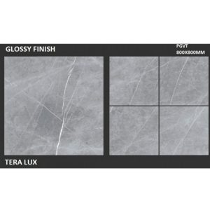 Gạch nhập khẩu Ấn Độ 80x80cm vân đá ghi trắng HM853