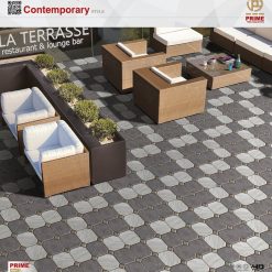 Gạch ốp lát sân vườn ngoài trời Prime 50×50 màu nâu 9398