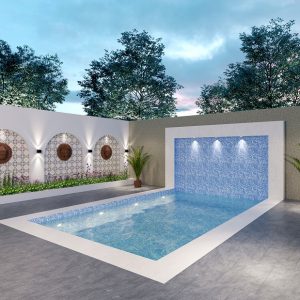 Gạch ốp lát bể bơi Đồng Tâm 20×20 màu xanh dương 2020MARINA001
