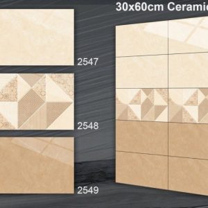 Gạch ốp lát 30x60 Tasa vân đá màu vàng 2547-2548-2549