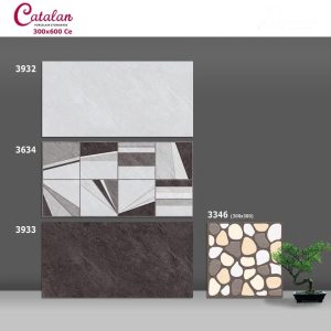 Gạch ốp tường Catalan 30x60 màu ghi đậm 3933-3634-3932