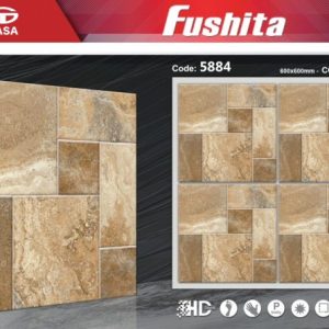 Gạch lát nền 60x60 TASA FUSHITA sân vườn màu vàng 5884