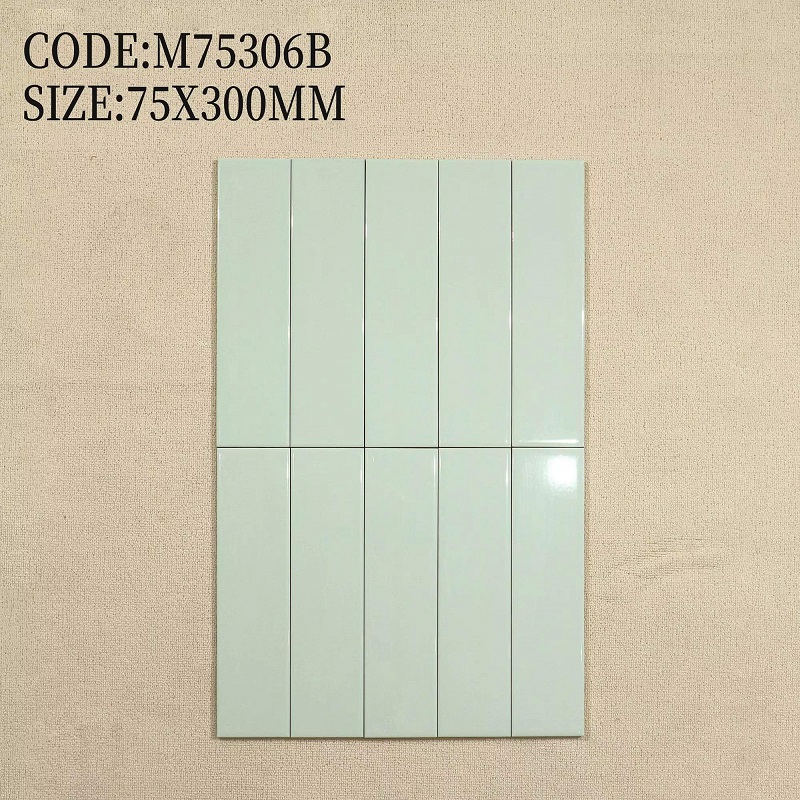 75306B Gạch thẻ trang trí ốp tường 75x300mm màu trắng, ghi, đen, đỏ… 75355