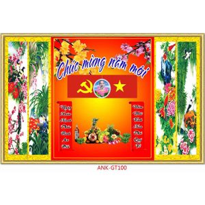 Gạch tranh kính trang trí 3D ANK-GT100