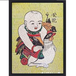 Gạch gốm sứ Bát Tràng tranh đông hồ HM85