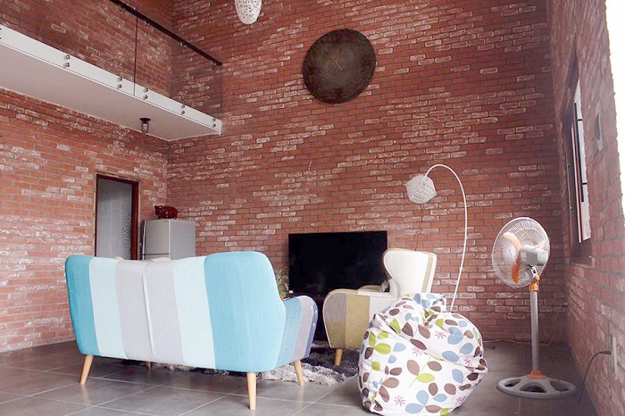 Gạch giả cổ Vĩnh Cửu ốp tường màu hồng cam DS0103331019