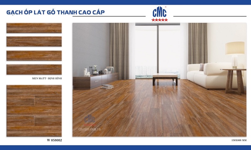 Gach gia go 15x80 CM W158002. Gạch thẻ vân gỗ 15×80 CMC W158002