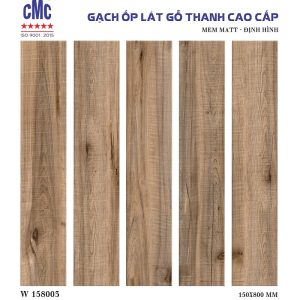 Gạch thẻ vân gỗ 15×80 CMC W158003