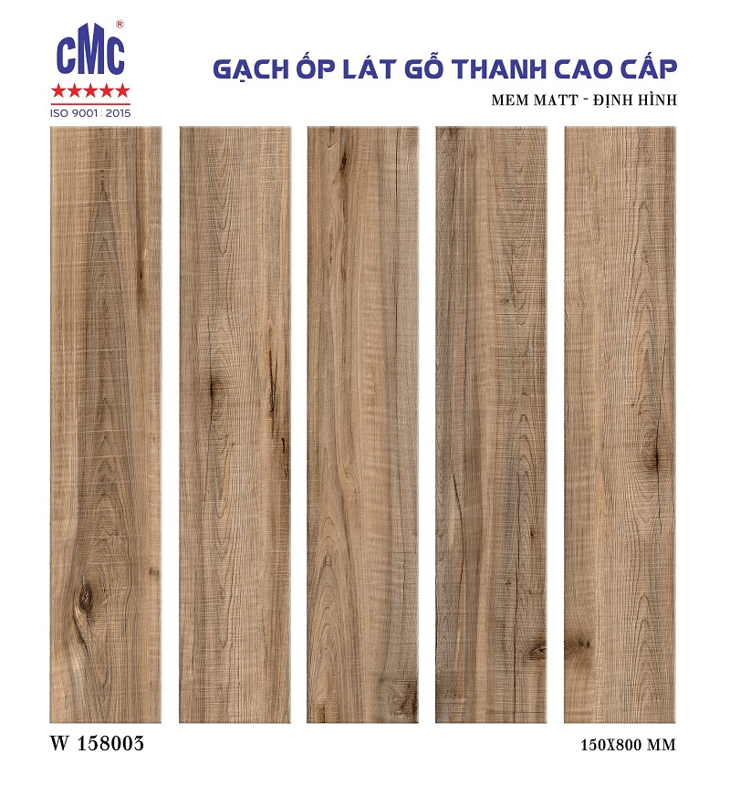 Gach gia go 15x80 CM W158003. Gạch thẻ vân gỗ 15×80 CMC W158003