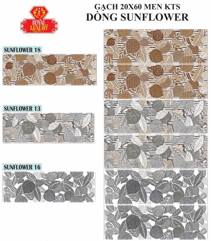 Gạch Royal 20x60 Sunflower Gạch ốp tường trang trí 20×60 Royal Sunflower 02
