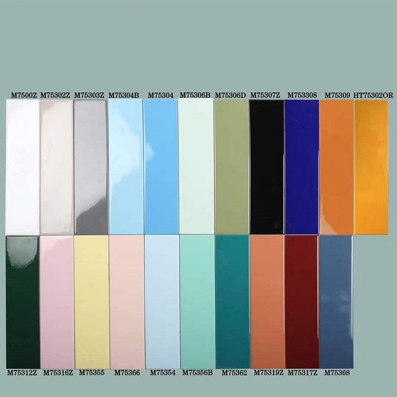 gach the 7x30 Gạch thẻ trang trí ốp tường 75x300mm màu trắng, ghi, đen, đỏ… 75355