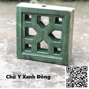 Gạch Thông Gió 20x20 Chữ Y Xanh Đồng