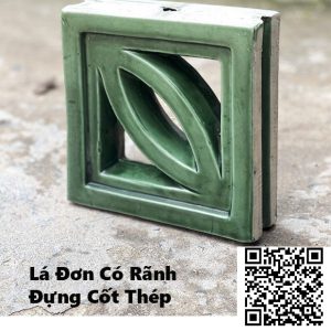 Gạch Thông Gió 20x20 Lá Đơn Có Rãnh Đựng Cốt Thép