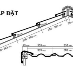 Ngói sóng Nhật Bản màu xanh ghi SHINKO SH01