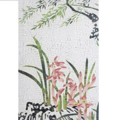 Gạch gốm sứ Bát Tràng phong thủy tùng cúc trúc mai HM93