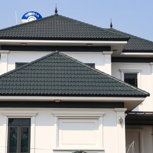 Ngói sóng Nhật Bản màu xanh ghi SHINKO SH01