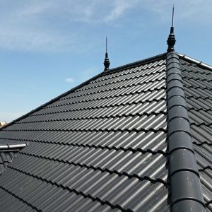 Ngói sóng Nhật Bản màu xanh ghi SHINKO SH01
